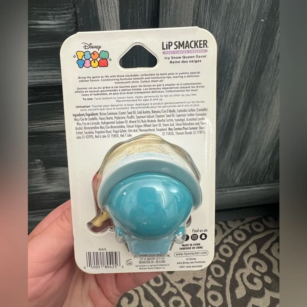 NWT Lip Smacker Disney Tsum Tsum Elsa Icy Snow Queen Lip Balm